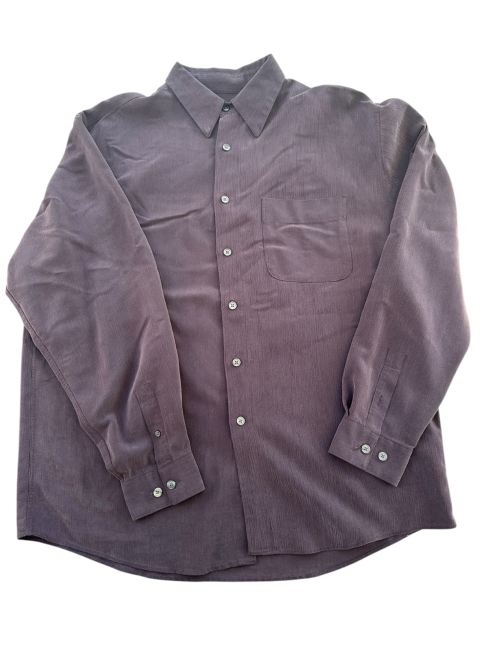 Men's Long-Sleeve Corduroy Shirt - purple by Rinnovato